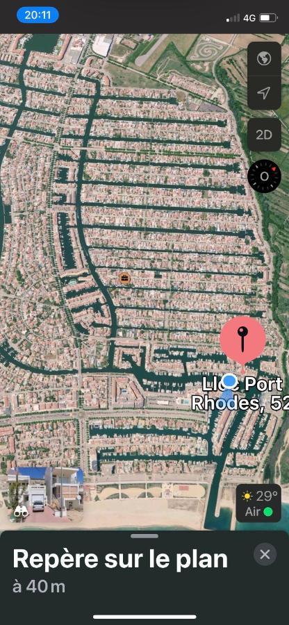 エンプリアブラバApt Port Rhodes C, 2 Chbres, 2 Terrasses, Vue Sur Canal Principal De La Marina Et Sur Les Pyreneesアパートメント エクステリア 写真